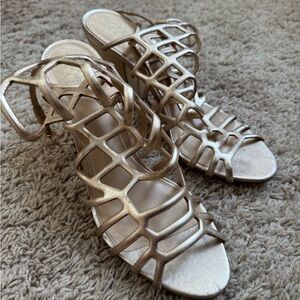 Vince Camuto Gold Strappy Women's Hells